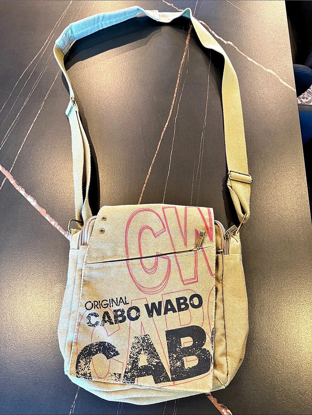 Robin Ruth Original Cabo Wabo Canvas Messenger Crossbody Bag Original Canvas